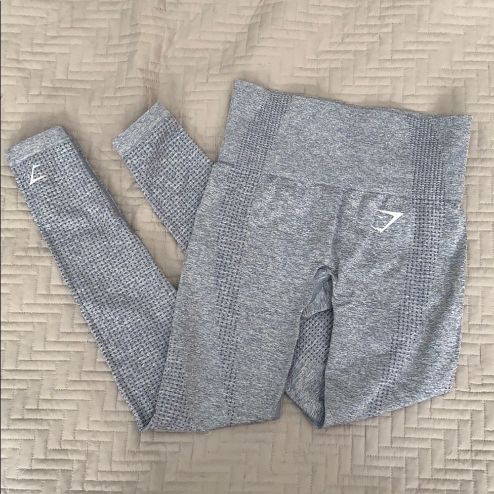 Gymshark Vital Seamless - Steel Blue Marl- XS